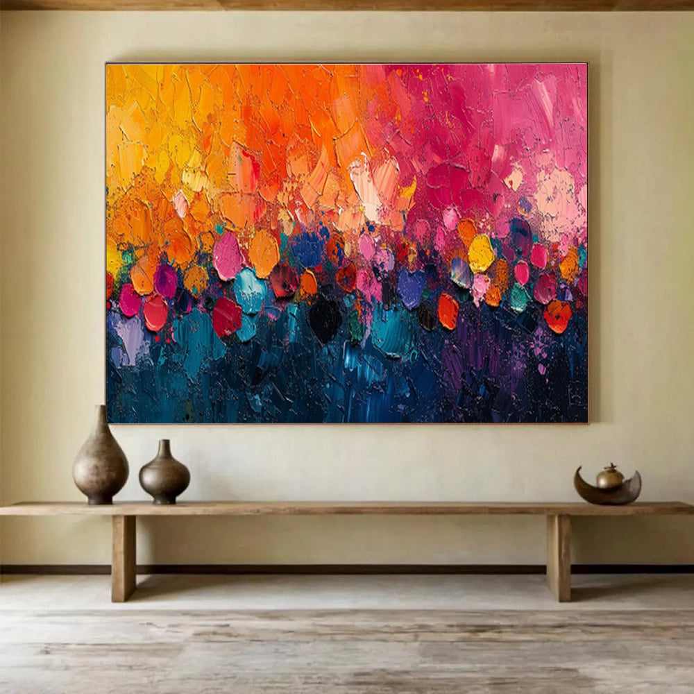 sunset abstract impressionist canvas design 2